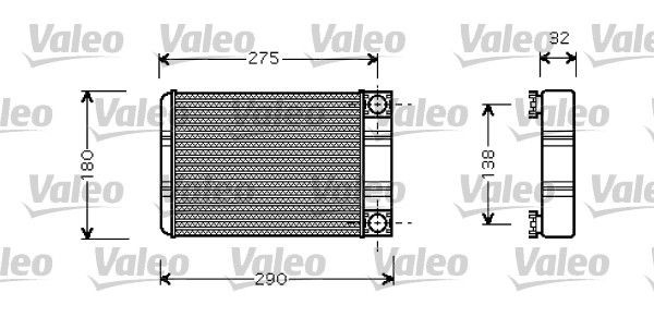 VALEO Radiateur de chauffage 812321 812321 Radiateur de chauffage MERCEDES-BENZ Série 123 VALEO