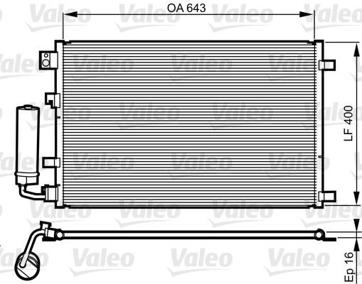 VALEO Air conditioning condenser 814008 NISSAN ALTIMA VALEO ac condenser 814008