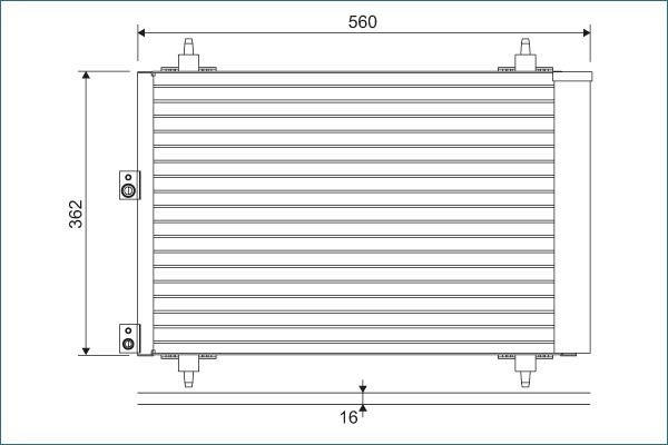 VALEO Kondensator, klimaanlæg 814080 AC condenser VALEO 208 814080 billig