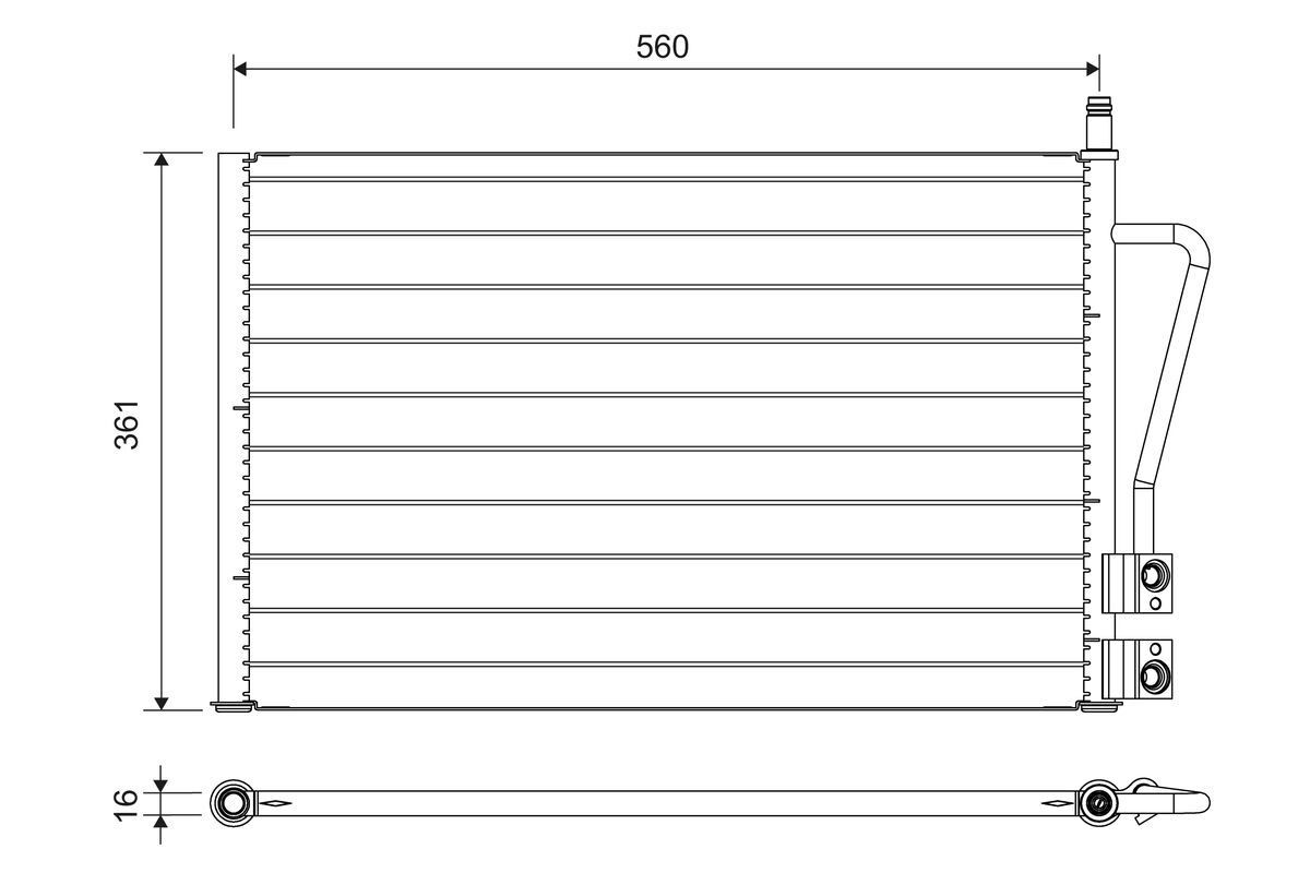 Kondenzátor klimatizácie VALEO 814083 VALEO 814083 Kondenzátor klimatizácie Ford FUSION 2012