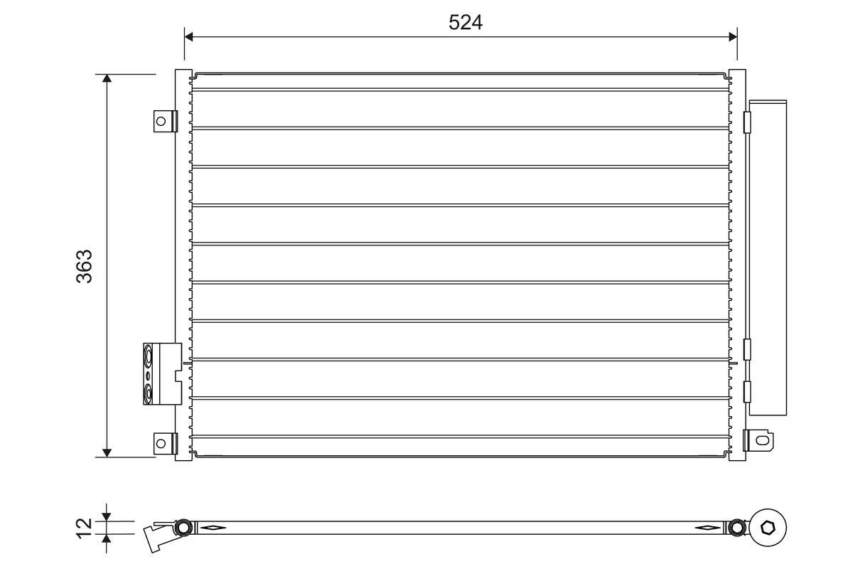 VALEO Kondenzátor klimatizácie 814155 Kondenzátor klimatizácie VALEO Mazda Rad B 814155