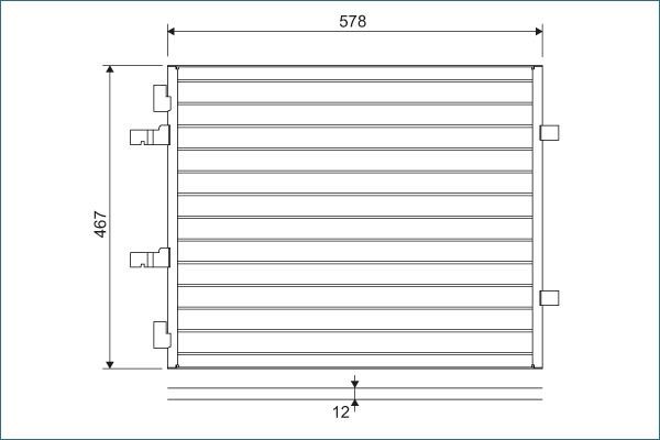 VALEO Kondensator, klimaanlegg 814172 814172 Ac radiator OPEL MONZA VALEO