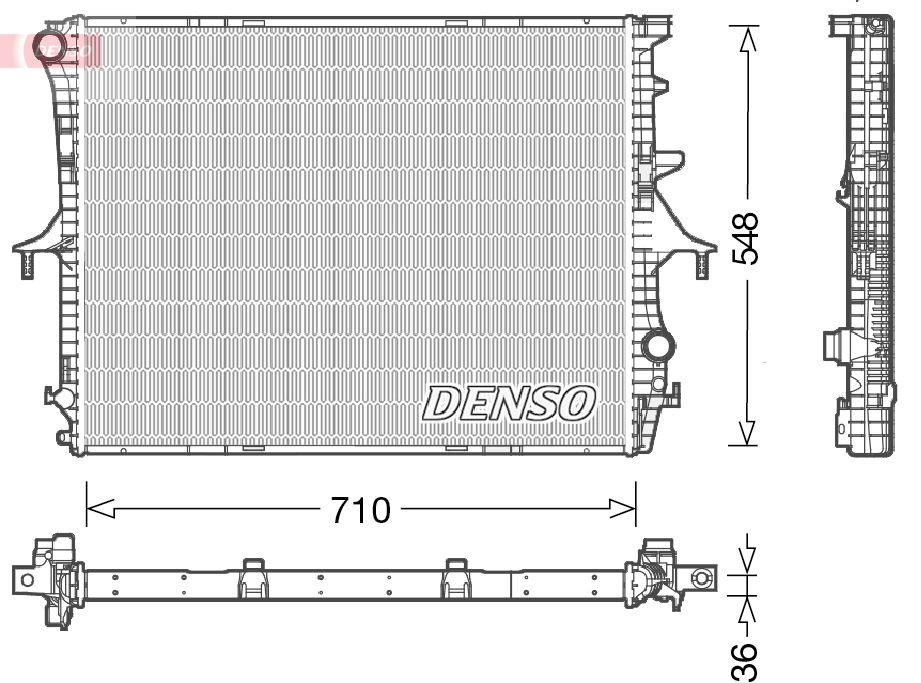 Radiaator, mootorijahutus DENSO DRM02026 DENSO DRM02026 Radiaator Audi Q7 2007