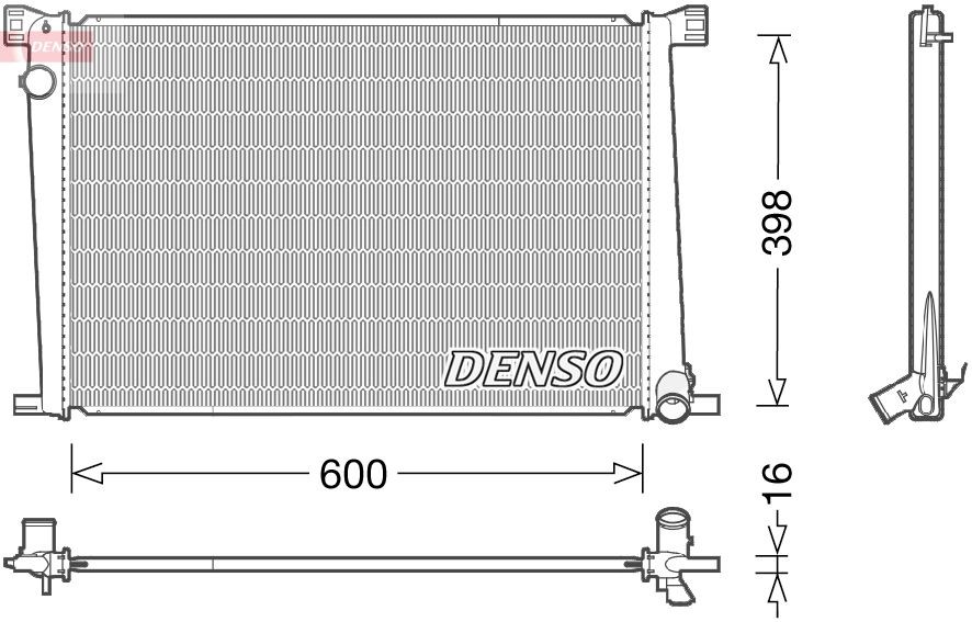 DENSO Radiateur DRM05007 DENSO DRM05007 Radiateur van de motor Mini R60 originele prijs