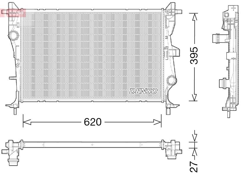 DENSO Radiators, Motora dzesēšanas sistēma DRM06038 Dzesēšanas radiatori DENSO Fiat FREEMONT DRM06038