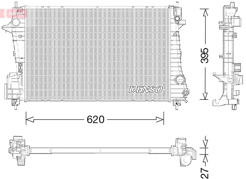 DENSO Radiator, motorkjøling DRM15009 DRM15009 Radiator CHEVROLET SPARK DENSO