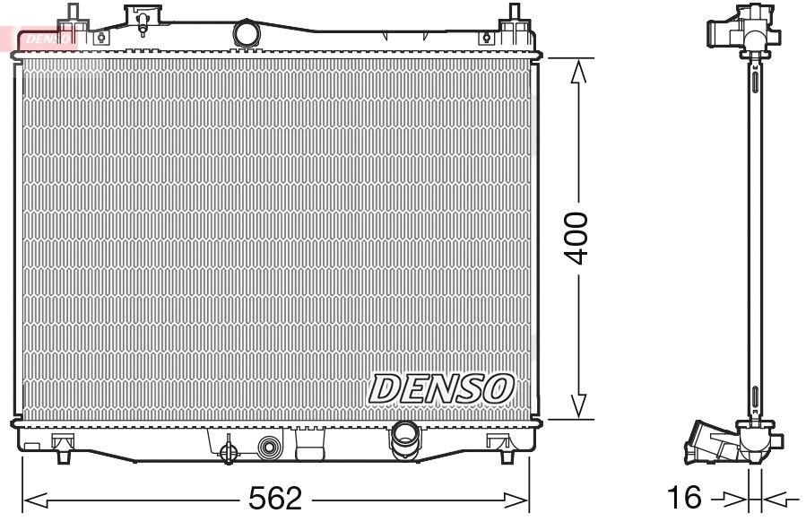 Radiators, Motora dzesēšanas sistēma DENSO DRM40047 DENSO DRM40047: Ūdens radiatori Honda JAZZ 2025