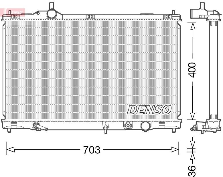 DENSO Radiateur du moteur DRM50095 prix Module de refroidissement Lexus GRS19_, UZS19_, GWS19_ DRM50095 DENSO