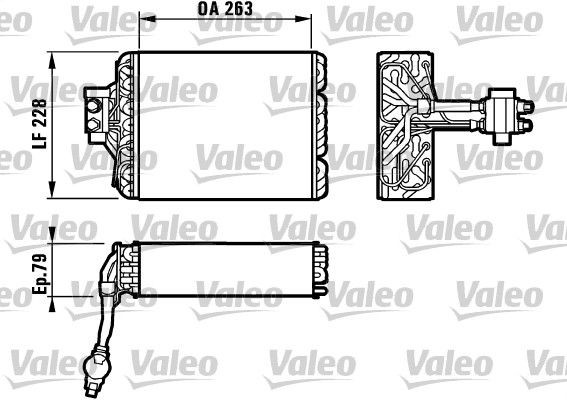 VALEO Fordamper, klimaanlegg 817102 Ac fordamper VALEO Renault 19 817102