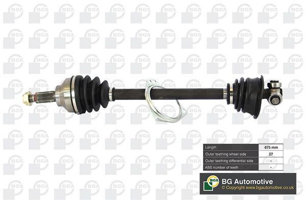 Arbre de transmission BGA DS7319L BGA DS7319L Cardan de transmission avant droit gauche Nissan PRIMASTAR 2022