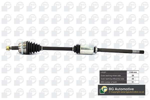 Drivaksel BGA DS7335RA BGA DS7335RA Drivaksel NISSAN INTERSTAR 2018