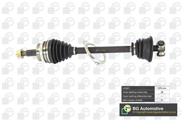 BGA Semiasse DS9510LA DS9510LA Semialbero BGA Honda