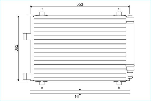 VALEO Kondensator, klimaanlegg 817526 Ac radiator VALEO Citroën SAXO 817526