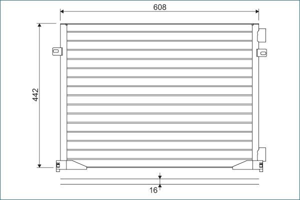 Kondensator, klimaanlegg VALEO 817577 VALEO 817577 Ac kondenser Nissan PRIMASTAR 2008