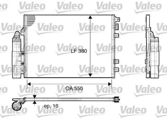 VALEO Kondenzátor klimatizácie 817661 Chladič klimatizácie VALEO Renault ESPACE 817661