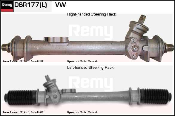 DELCO REMY Steering rack DSR177L DELCO REMY DSR177L Steering rack