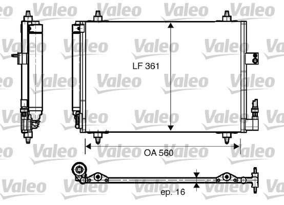 VALEO Kondensaator, kliimaseade 817824 VALEO 817824 Kliimaradiaator Peugeot 407 Kupee odav