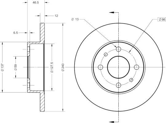 DELCO REMY Κρεμαγιέρα DSR2142L Πυξίδα διεύθυνσης DELCO REMY PORSCHE DSR2142L