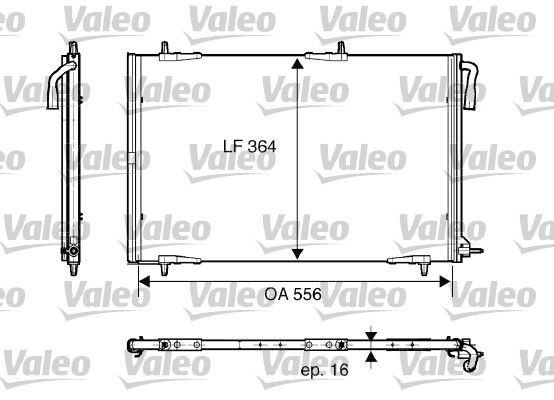 VALEO Kondensaator, kliimaseade 818001 818001 Kliimaradiaator PEUGEOT 807 VALEO