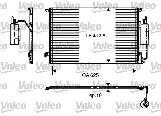 VALEO Condensor voor airco 818175 Condensor voor airco VALEO SAAB 818175