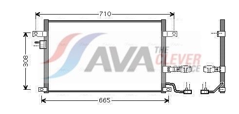 AVA COOLING SYSTEMS Condensor voor airco DW5056D Airco-radiateur AVA COOLING SYSTEMS CAPTIVA DW5056D goedkoop