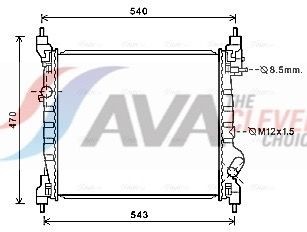 Radiador, arrefecimento do motor AVA COOLING SYSTEMS DWA2141 AVA COOLING SYSTEMS DWA2141 Radiador arrefecimento do motor Chevrolet SPARK 2003
