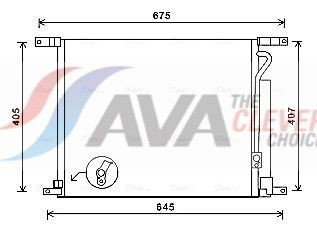 AVA COOLING SYSTEMS Condenseur, climatisation DWA5139D AVA COOLING SYSTEMS DWA5139D Radiateur de clim Aveo / Kalos Berline (T250, T255) prix