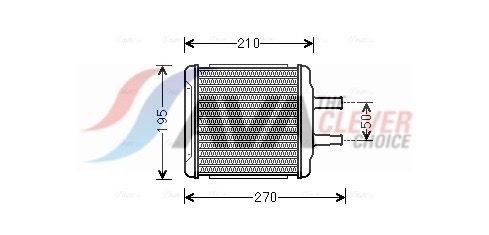 AVA COOLING SYSTEMS Výmenník tepla vnútorného kúrenia DWA6088 AVA COOLING SYSTEMS DWA6088 Výmenník tepla vnútorného kúrenia Evanda Sedan cena