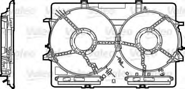 VALEO Support, cooling fan 820758 VALEO 820758 Audi A5 B8 support, cooling fan replacement