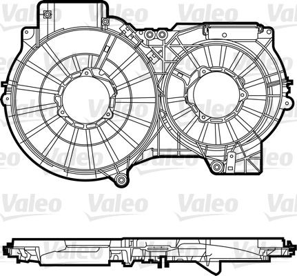 VALEO Suporte, ventilador de radiador 820759 Suporte, ventilador de radiador VALEO Alfa Romeo GT 820759