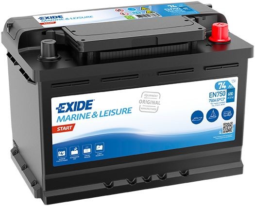 EXIDE Autobatéria EN750 Żtartovacia batéria EXIDE Smart CITY-COUPE Start EN750