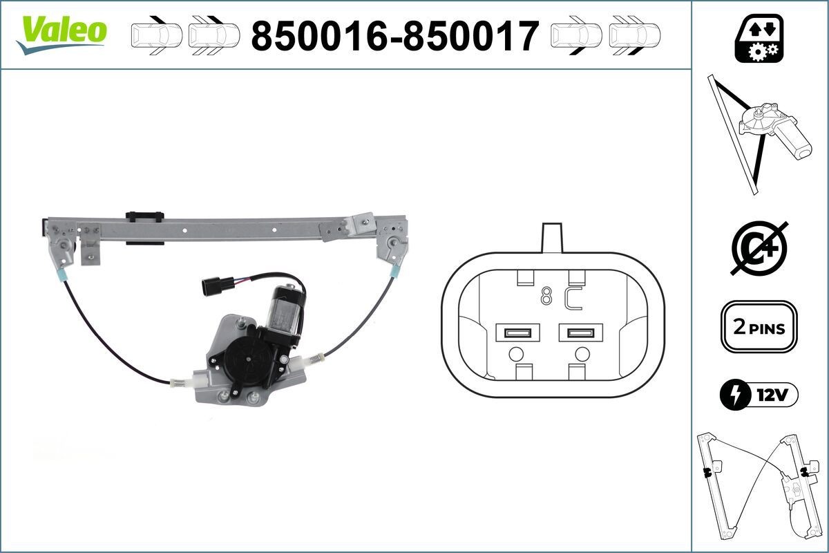VALEO Fensterheber 850016 850016 Fensterheber ALFA ROMEO 155 VALEO kaufen