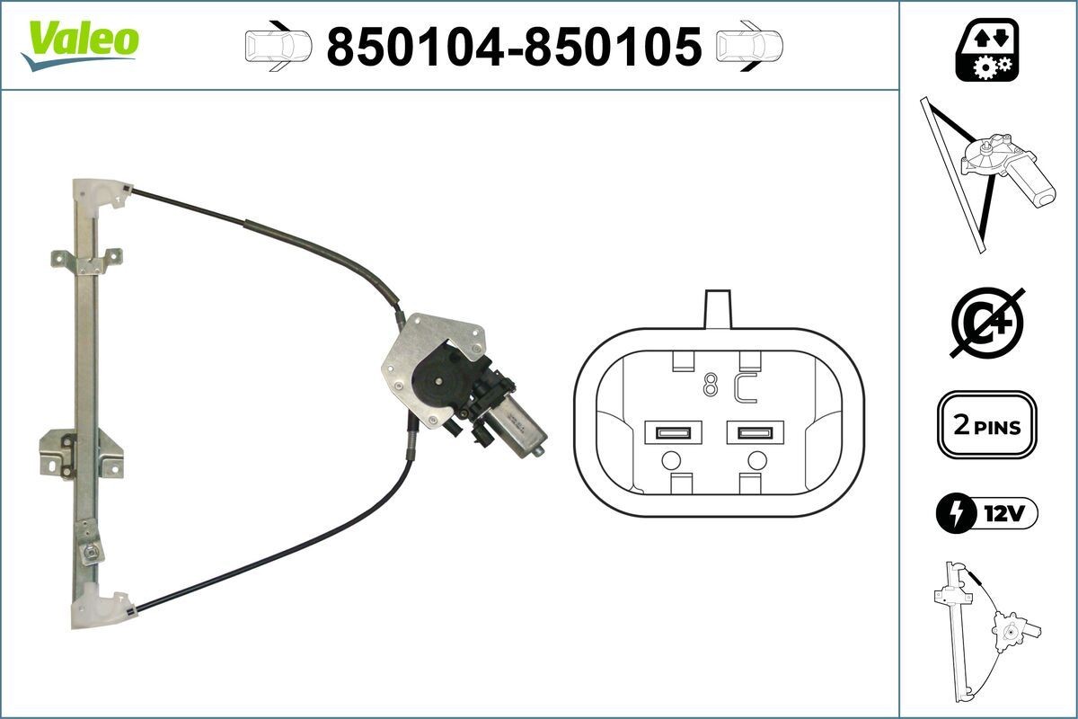 VALEO Vindusheis 850104 VALEO 850104 Vindusheis Ford Fiesta Mk4 JVS til en fordelagtig pris
