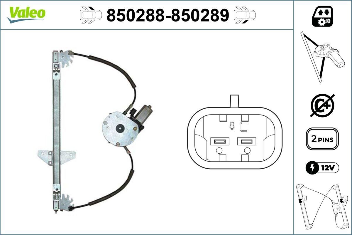 Window regulator VALEO 850288 VALEO 850288 Suzuki WAGON R+ 2013 Window mechanism price