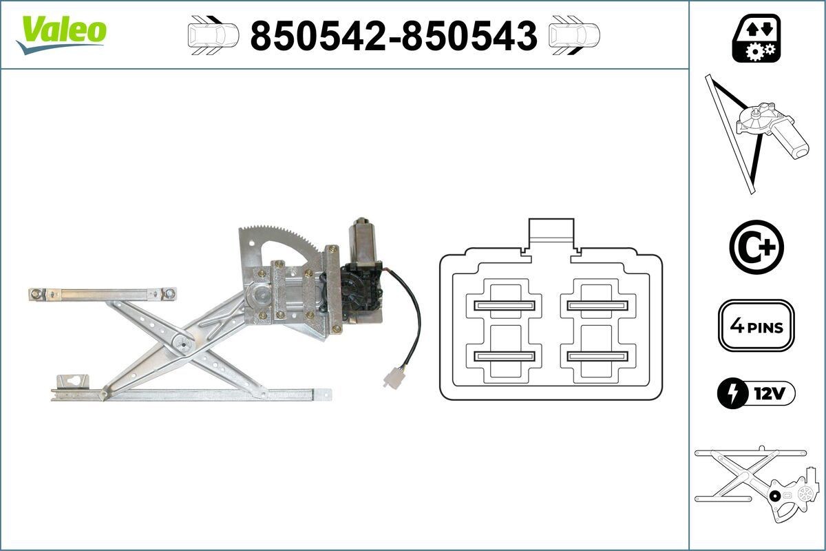 VALEO Window regulator 850542 VALEO 850542 200 SD3 window regulator cost