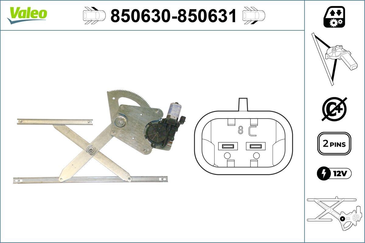 Aknatõstuk VALEO 850630 VALEO 850630: Aknatõstuk Chevy AVEO 2006