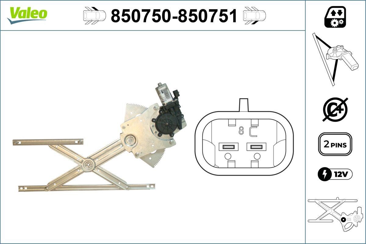 VALEO Lasinnostin 850750 VALEO 850750 Suzuki Swift 2 ikkunannostin hinta