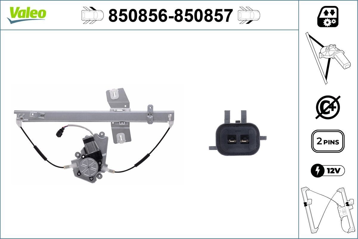 VALEO Rudehejs 850856 Ruderegulator VALEO CHEROKEE 850856 billig