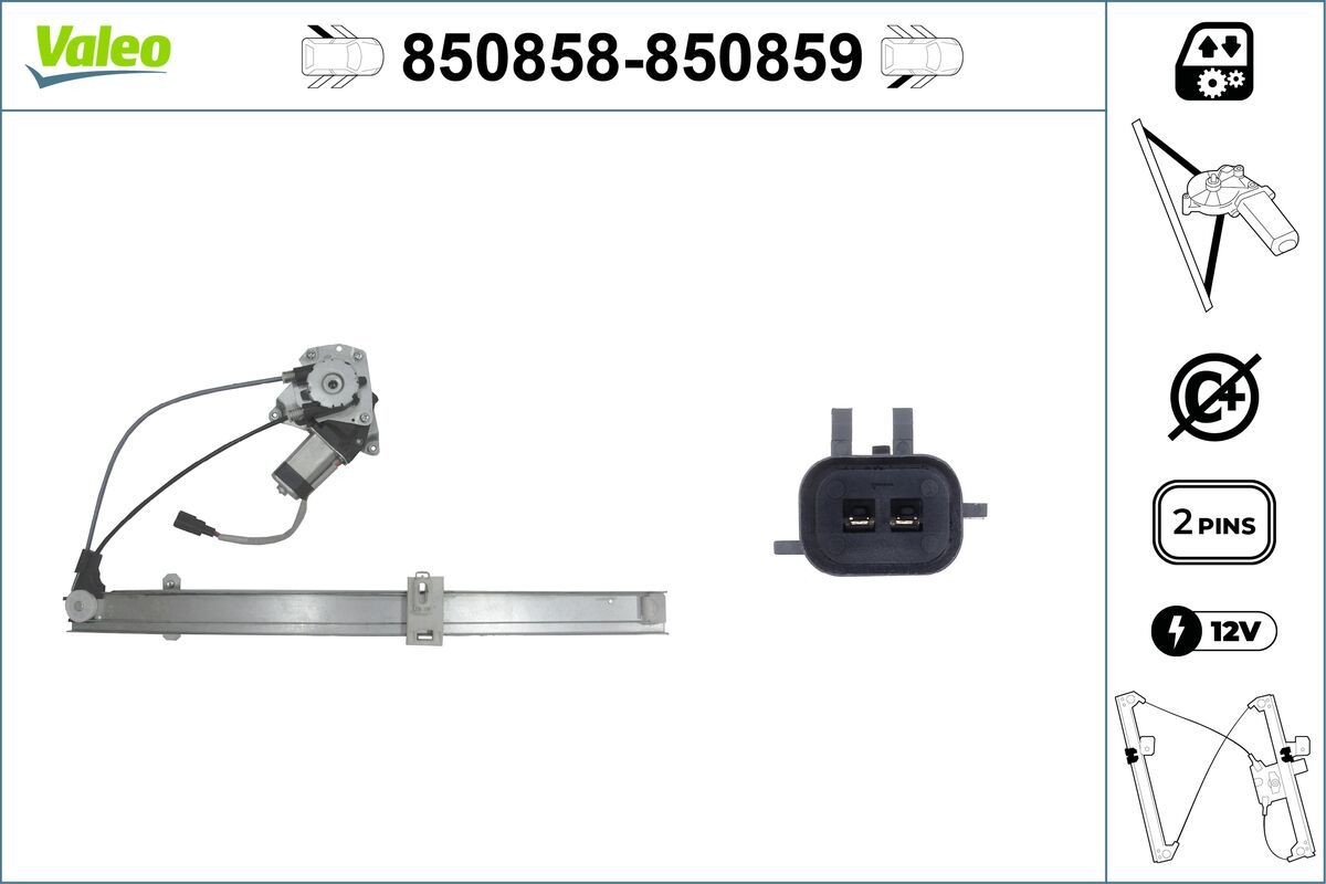 VALEO Γρύλος παραθύρου 850858 Γρύλλος παραθύρου VALEO WRANGLER 850858 φθηνά