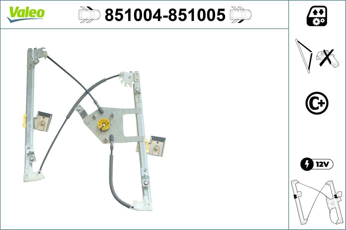 VALEO Mechanizmus zdvíhania okna 851004 Mechanizmus zdvíhania okná VALEO VARIO 851004 lacné