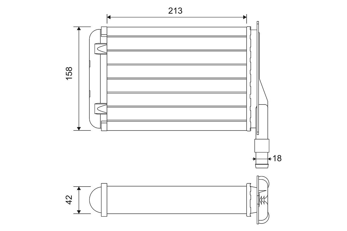 VALEO Kachelradiateur, interieurverwarming 883790 883790 Warmtewisselaar RENAULT Symbol VALEO