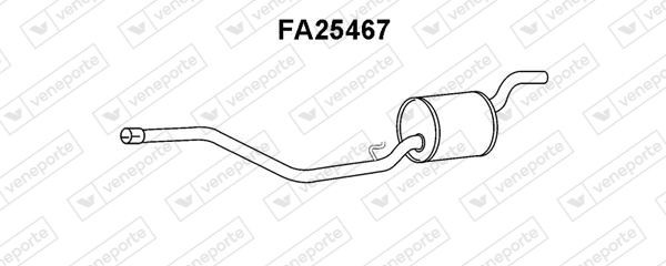 VENEPORTE Panela de escape central FA25467 Silenciador central FIAT VENEPORTE FA25467