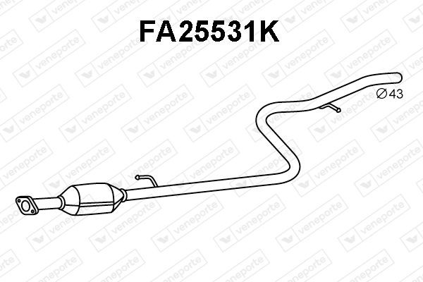 VENEPORTE Catalytic converter FA25531K FA25531K VENEPORTE catalytic converter for FIAT PANDA