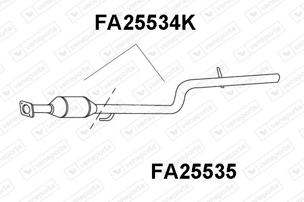 VENEPORTE Catalyseur FA25534K FA25534K VENEPORTE Pré catalyseur Fiat pas cher