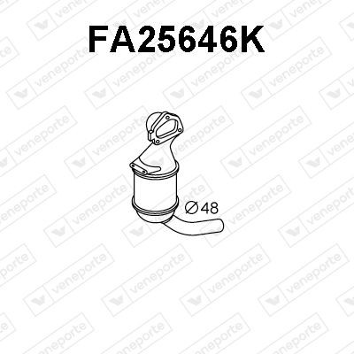 VENEPORTE Catalytic converter FA25646K FA25646K VENEPORTE catalytic converter for FIAT PANDA