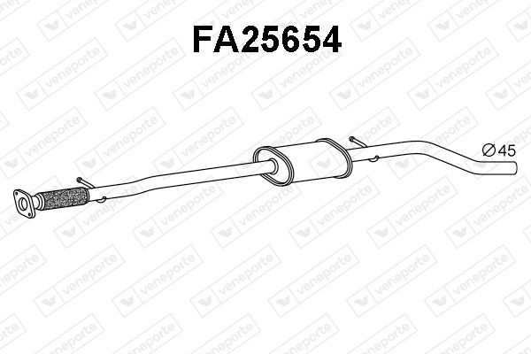 VENEPORTE Silenziatore anteriore FA25654 FA25654 Marmitta anteriore FIAT VENEPORTE costo