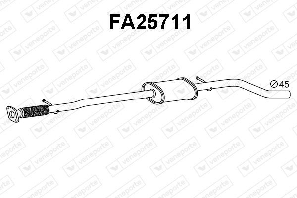 VENEPORTE Silenziatore anteriore FA25711 FA25711 Marmitta anteriore FIAT VENEPORTE costo