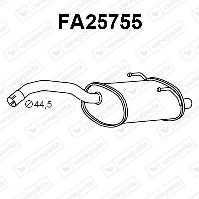 VENEPORTE Takaäänenvaimentaja FA25755 FA25755 VENEPORTE Takapönttö FIAT PALIO