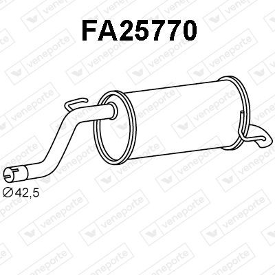VENEPORTE Einddemper FA25770 Fiat CINQUECENTO Einddemper VENEPORTE FA25770