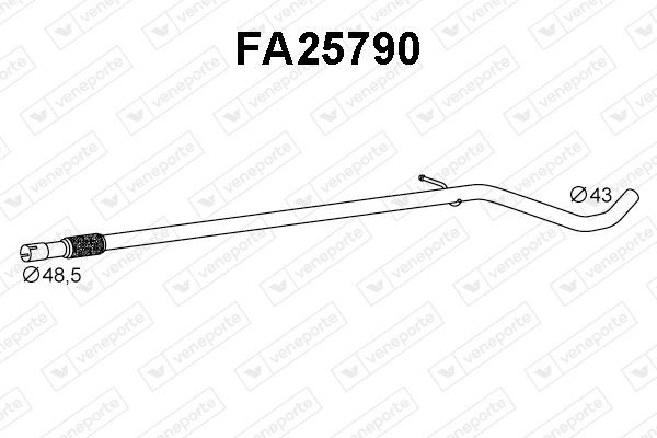 VENEPORTE Voorpijp FA25790 Uitlaat VENEPORTE 500 FA25790 goedkoop